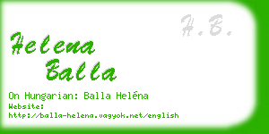 helena balla business card