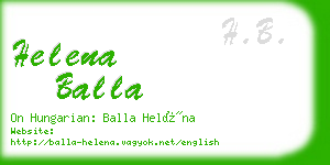 helena balla business card